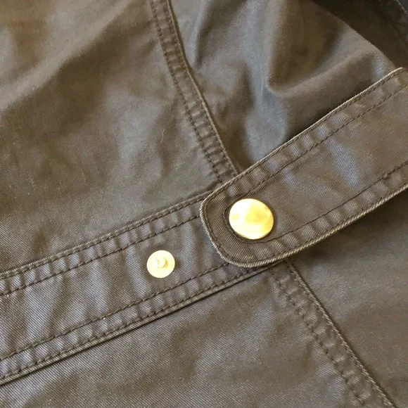 J Crew Downtown Coated Canvas Field Jacket Olive M - Picture 10 of 15